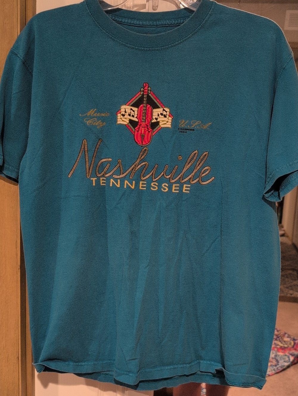 Fruit of the Loom Teal Nashville Tennessee Graphic Tee